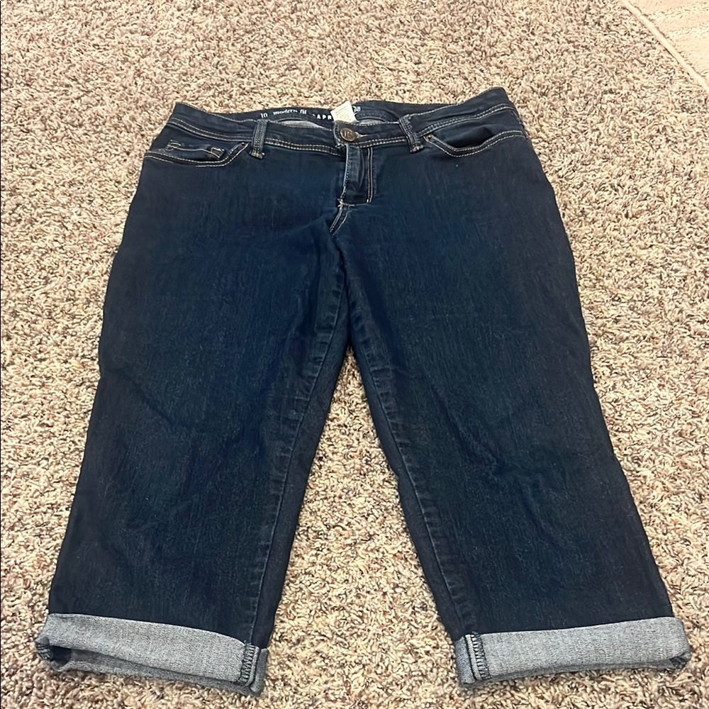 Women's Dark Blue Jean capris